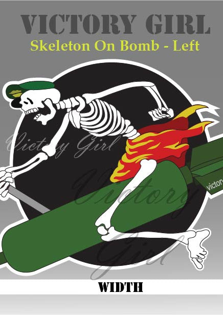 Skeleton on Bomb Vinyl Decal Sticker