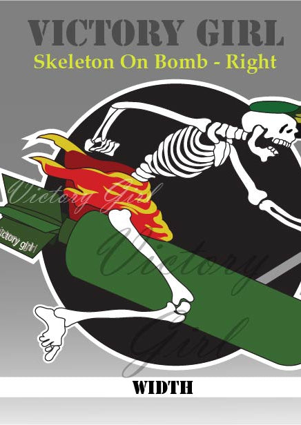 Skeleton on Bomb Vinyl Decal Sticker