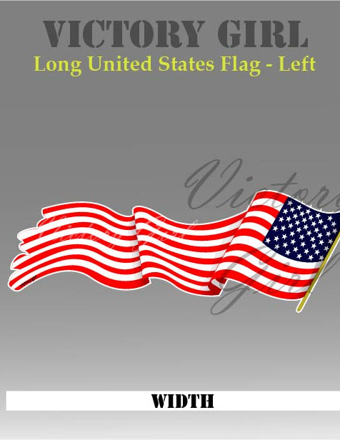 Long U.S. Flag Vinyl Decal Sticker