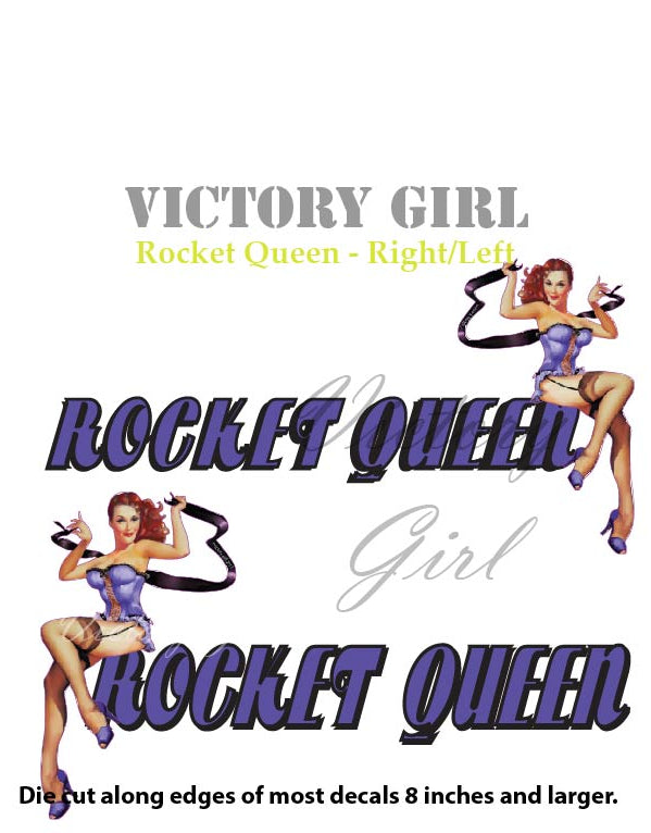 Rocket Queen Nose Art Vinyl Decal Sticker