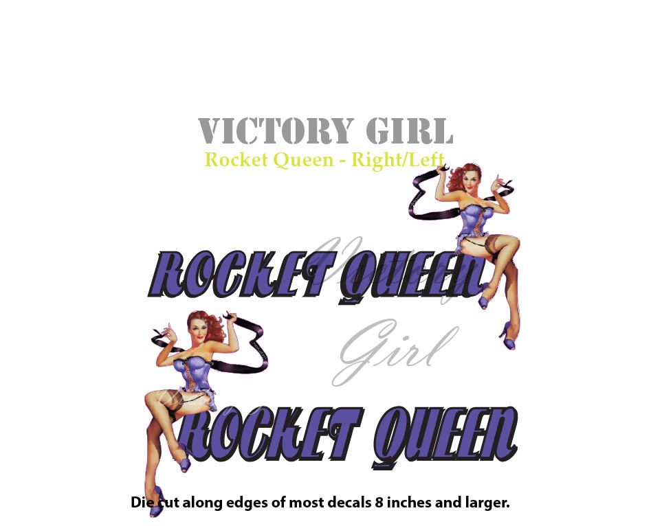 Rocket Queen Nose Art Vinyl Decal Sticker