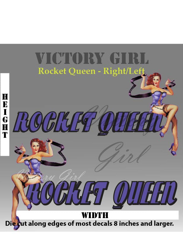 Rocket Queen Nose Art Vinyl Decal Sticker
