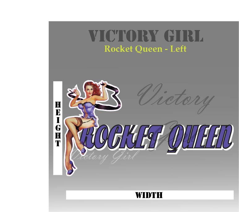 Rocket Queen Nose Art Vinyl Decal Sticker