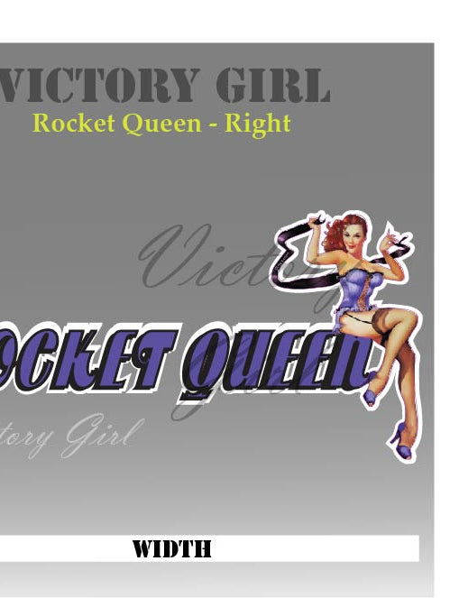 Rocket Queen Nose Art Vinyl Decal Sticker