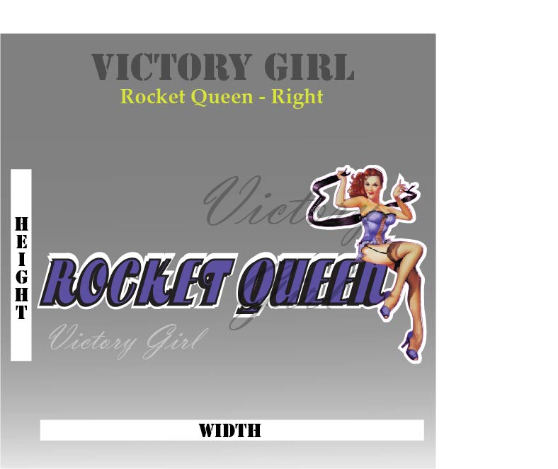 Rocket Queen Nose Art Vinyl Decal Sticker