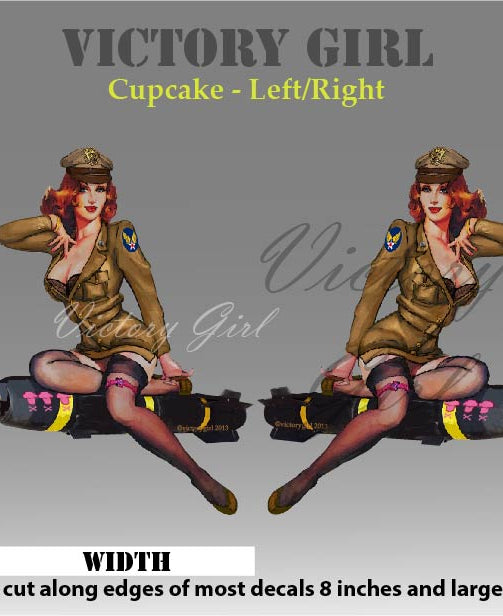 Cupcake Nose Art Vinyl Decal Sticker