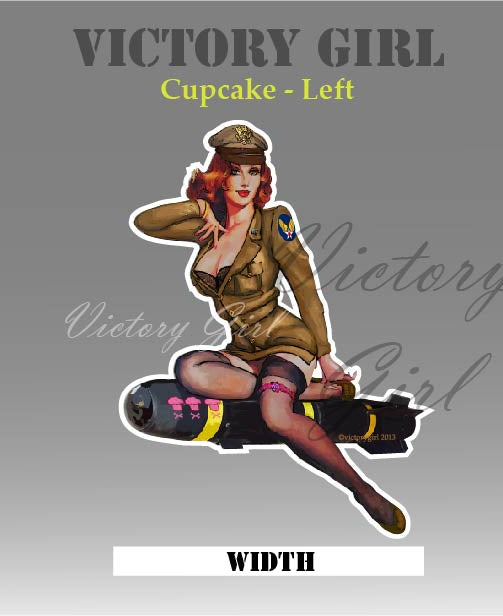 Cupcake Nose Art Vinyl Decal Sticker