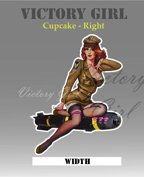 Cupcake Nose Art Vinyl Decal Sticker