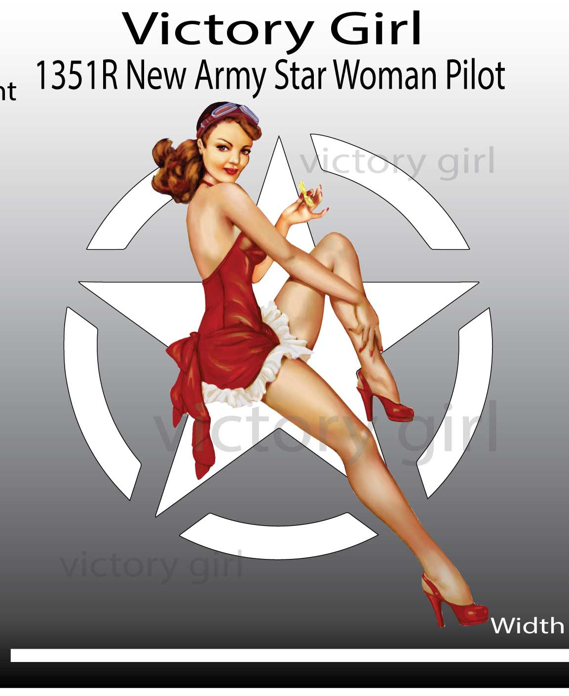 Army Star Girl Vinyl Decal Sticker