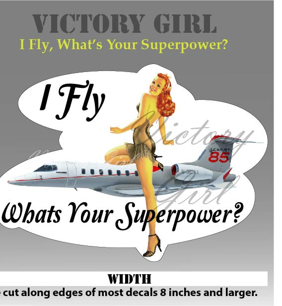 I Fly What's Your Superpower Vinyl Decal Sticker