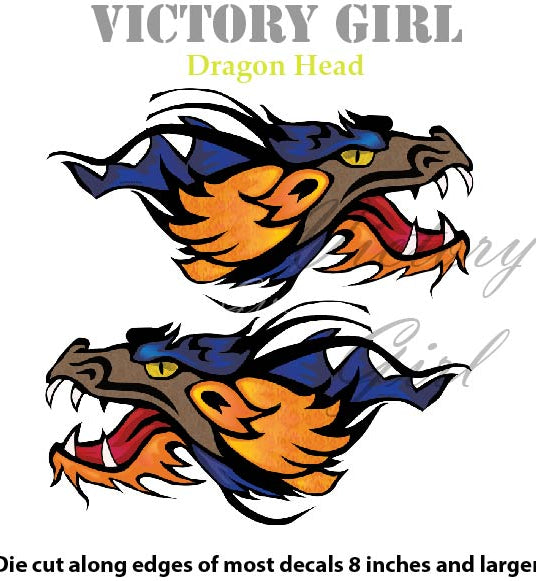 Dragon Head Vinyl Decal Sticker
