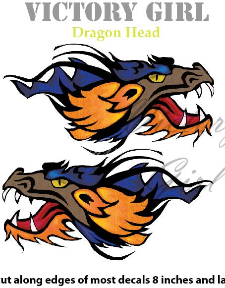 Dragon Head Vinyl Decal Sticker