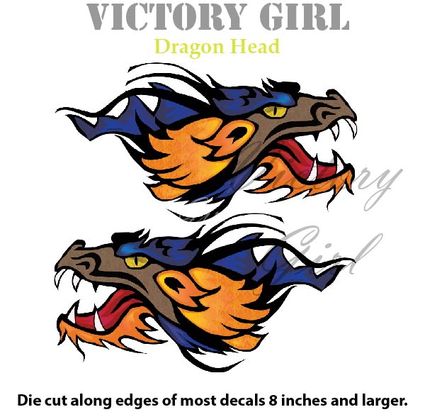 Dragon Head Vinyl Decal Sticker