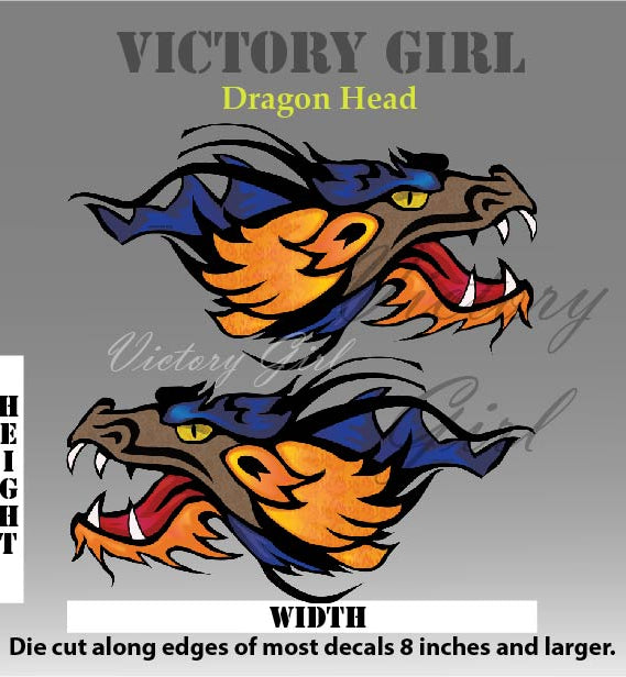 Dragon Head Vinyl Decal Sticker
