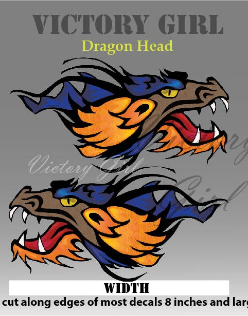 Dragon Head Vinyl Decal Sticker