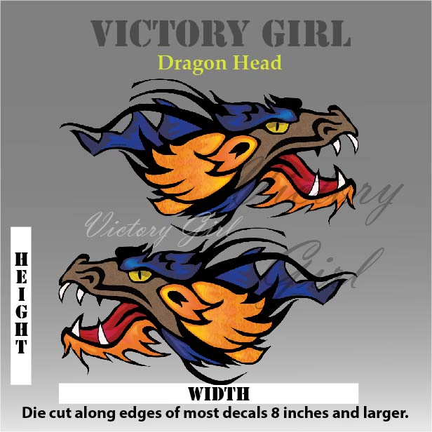 Dragon Head Vinyl Decal Sticker