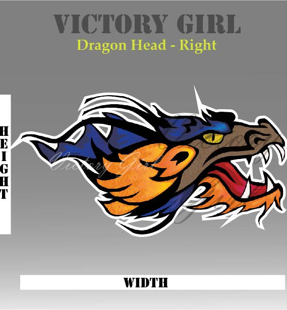 Dragon Head Vinyl Decal Sticker