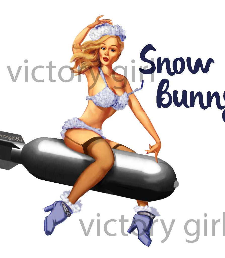 Snow Bunny Vinyl Decal Sticker