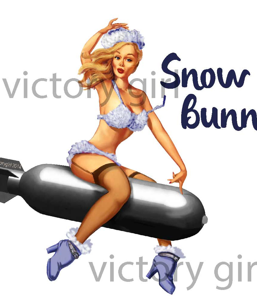 Snow Bunny Vinyl Decal Sticker