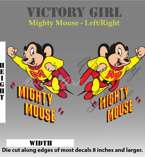Mighty Mouse Vinyl Decal Sticker