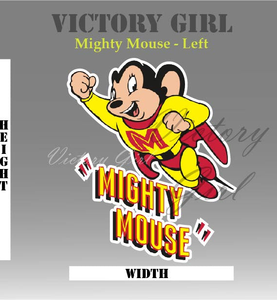 Mighty Mouse Vinyl Decal Sticker