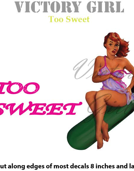 Too Sweet Vinyl Decal Sticker
