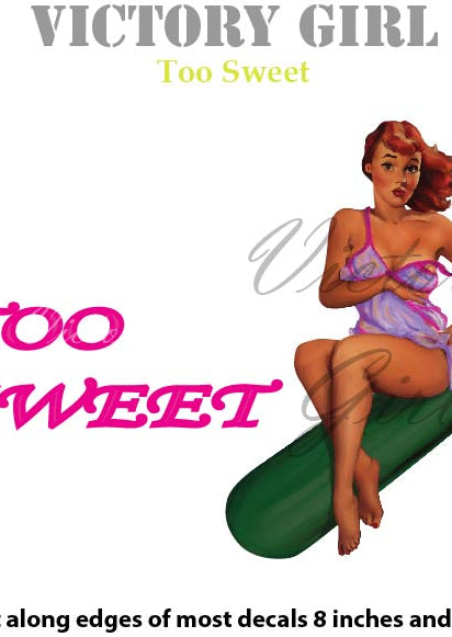 Too Sweet Vinyl Decal Sticker