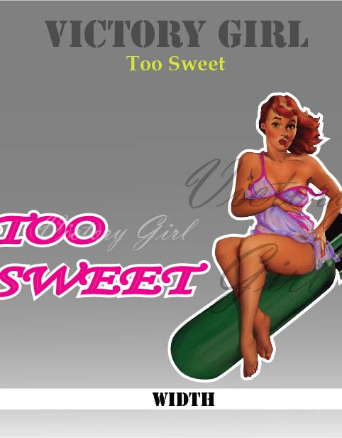 Too Sweet Vinyl Decal Sticker