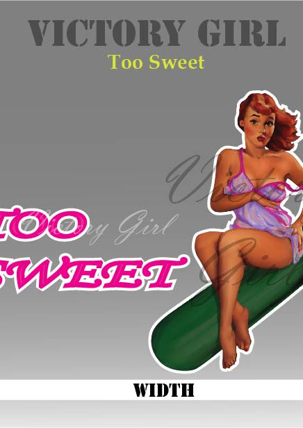 Too Sweet Vinyl Decal Sticker