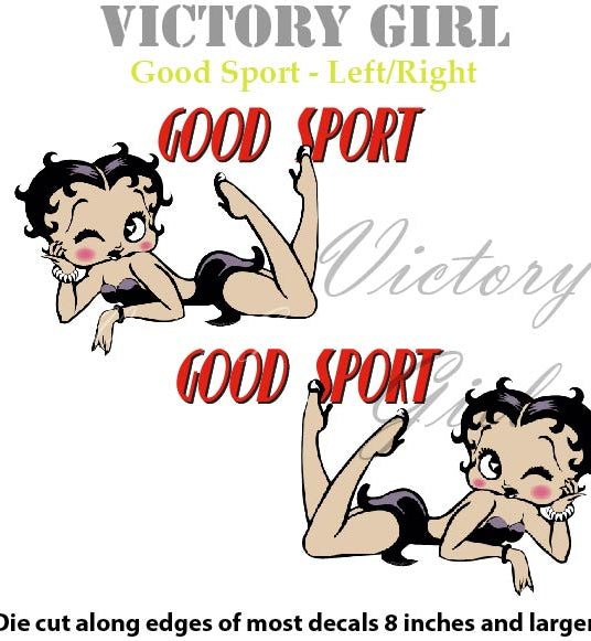 Good Sport Betty Boop Vinyl Decal Sticker
