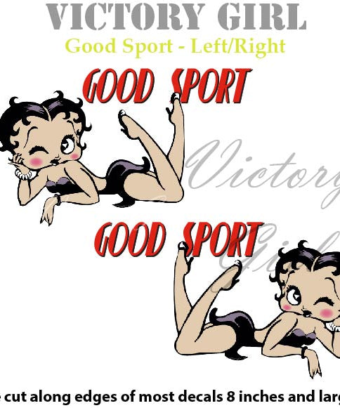 Good Sport Betty Boop Vinyl Decal Sticker