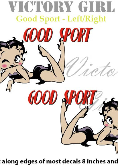 Good Sport Betty Boop Vinyl Decal Sticker