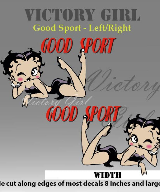 Good Sport Betty Boop Vinyl Decal Sticker