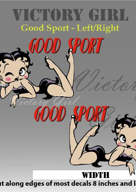 Good Sport Betty Boop Vinyl Decal Sticker