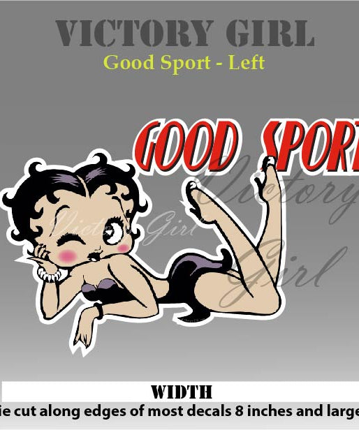 Good Sport Betty Boop Vinyl Decal Sticker