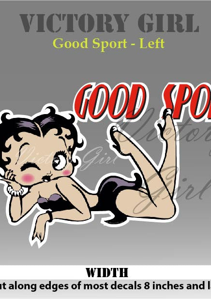 Good Sport Betty Boop Vinyl Decal Sticker