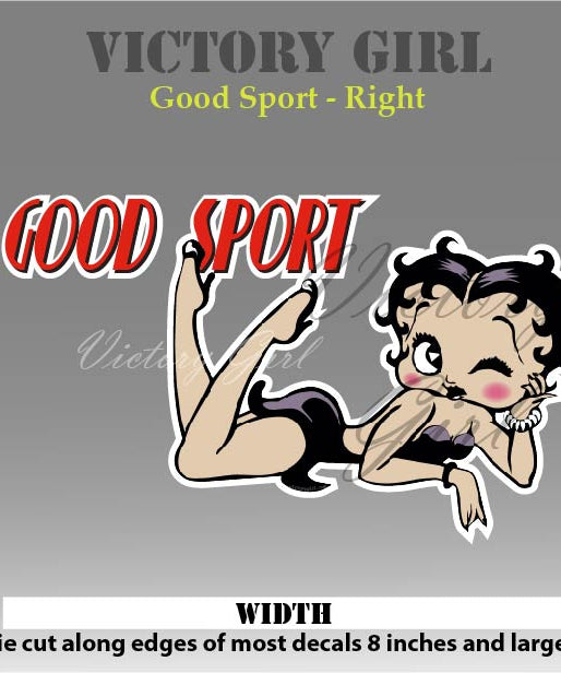 Good Sport Betty Boop Vinyl Decal Sticker