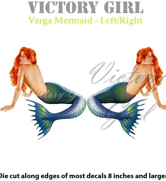 Varga Mermaid Vinyl Decal Sticker