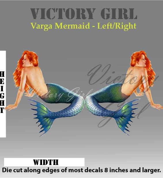 Varga Mermaid Vinyl Decal Sticker