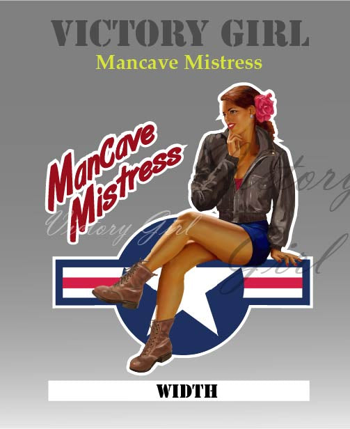 Man Cave Mistress Vinyl Decal Sticker