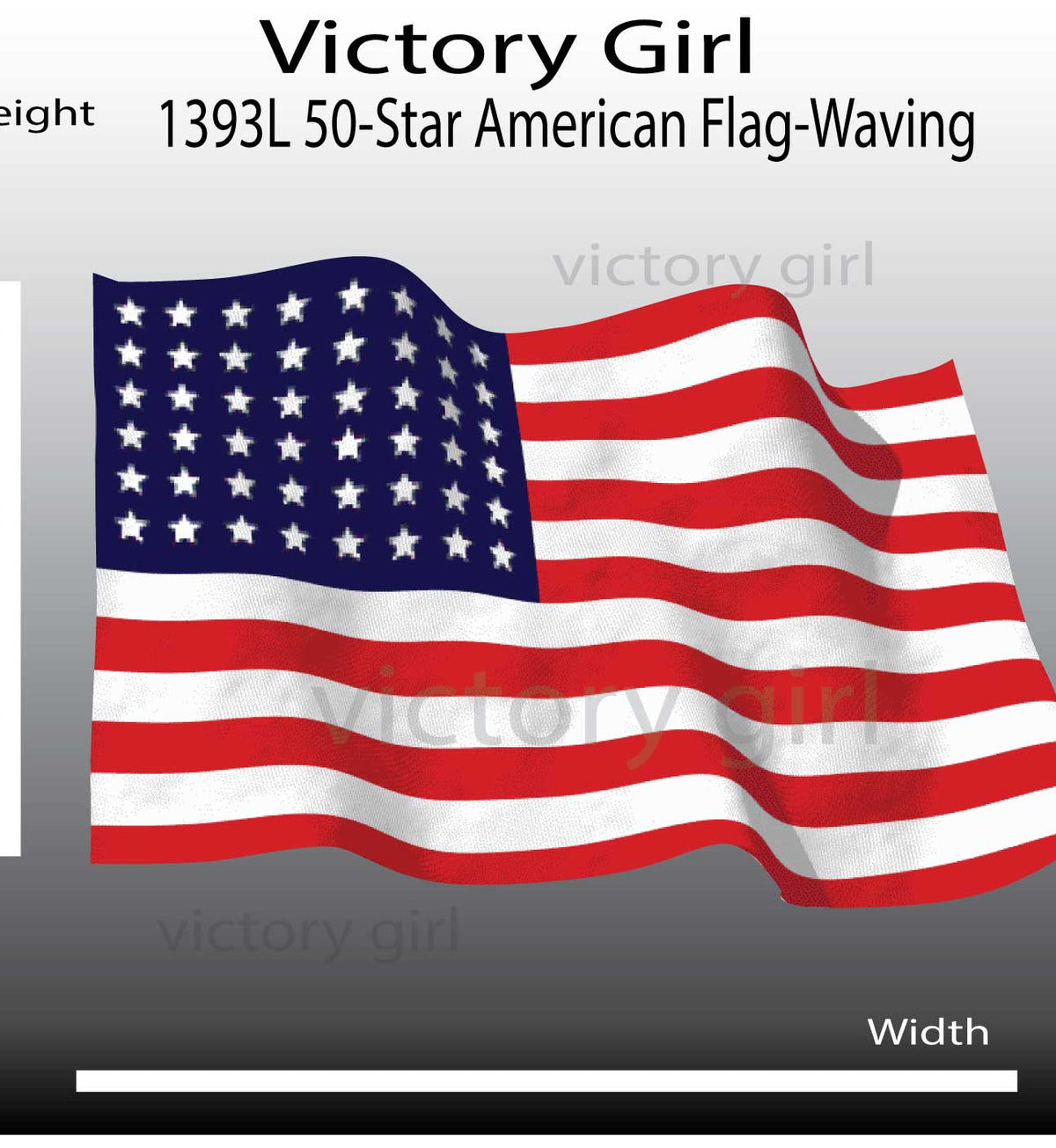 48 Star American Flag-Waving Vinyl Decal Sticker