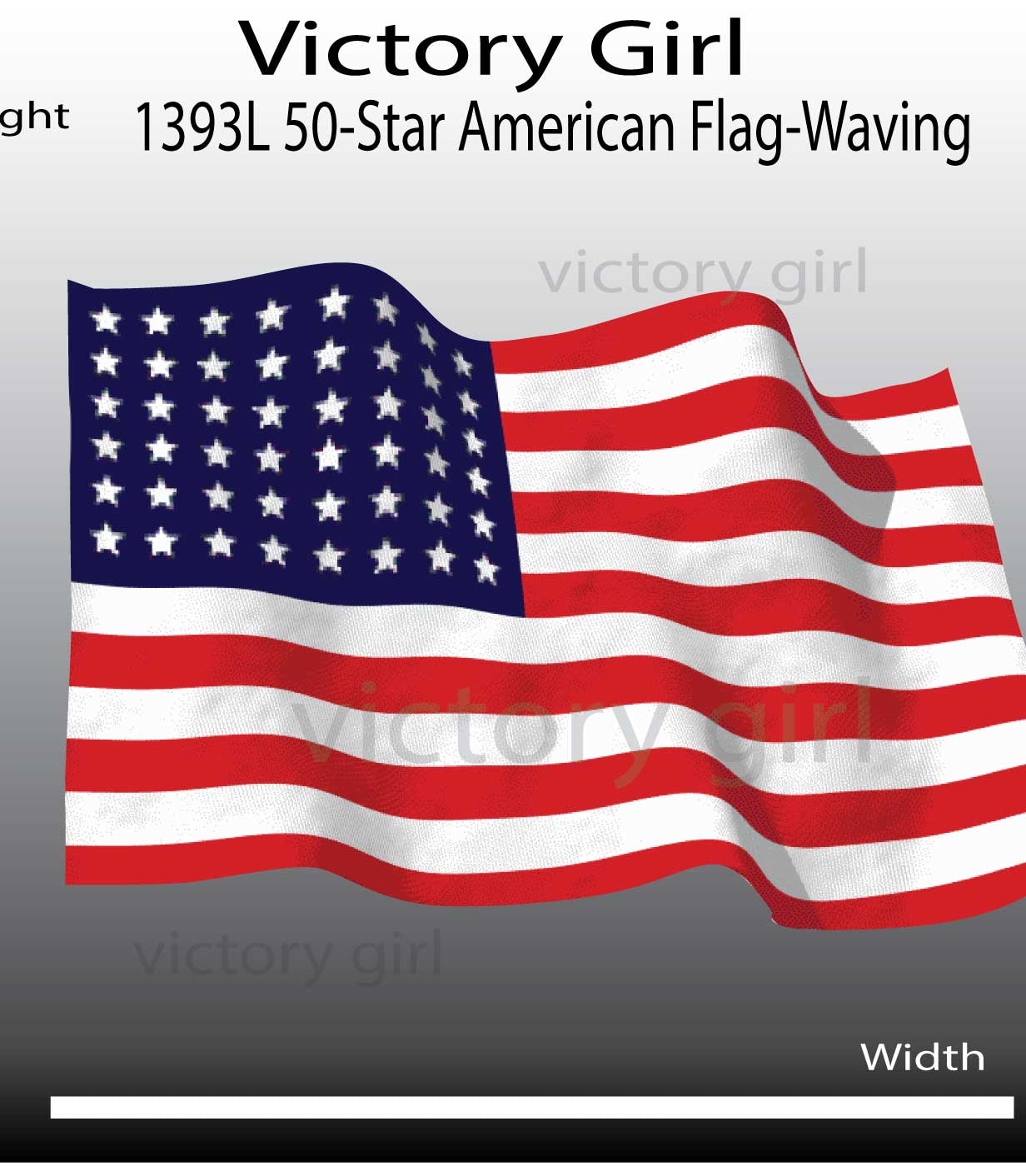 48 Star American Flag-Waving Vinyl Decal Sticker