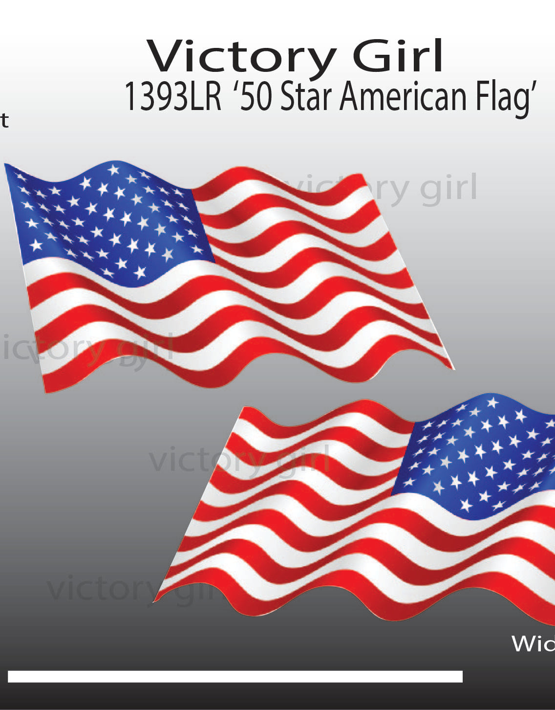 50 Star American Flag-Waving Vinyl Decal Sticker