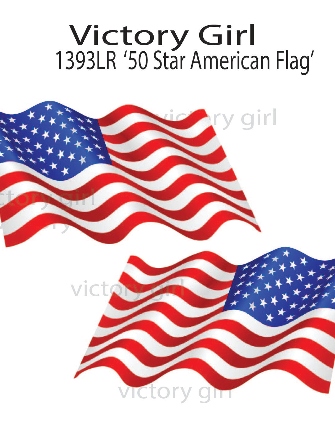 50 Star American Flag-Waving Vinyl Decal Sticker