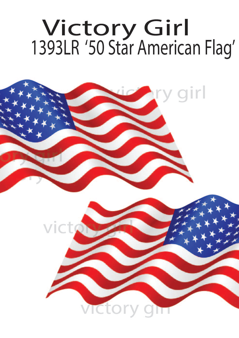 50 Star American Flag-Waving Vinyl Decal Sticker