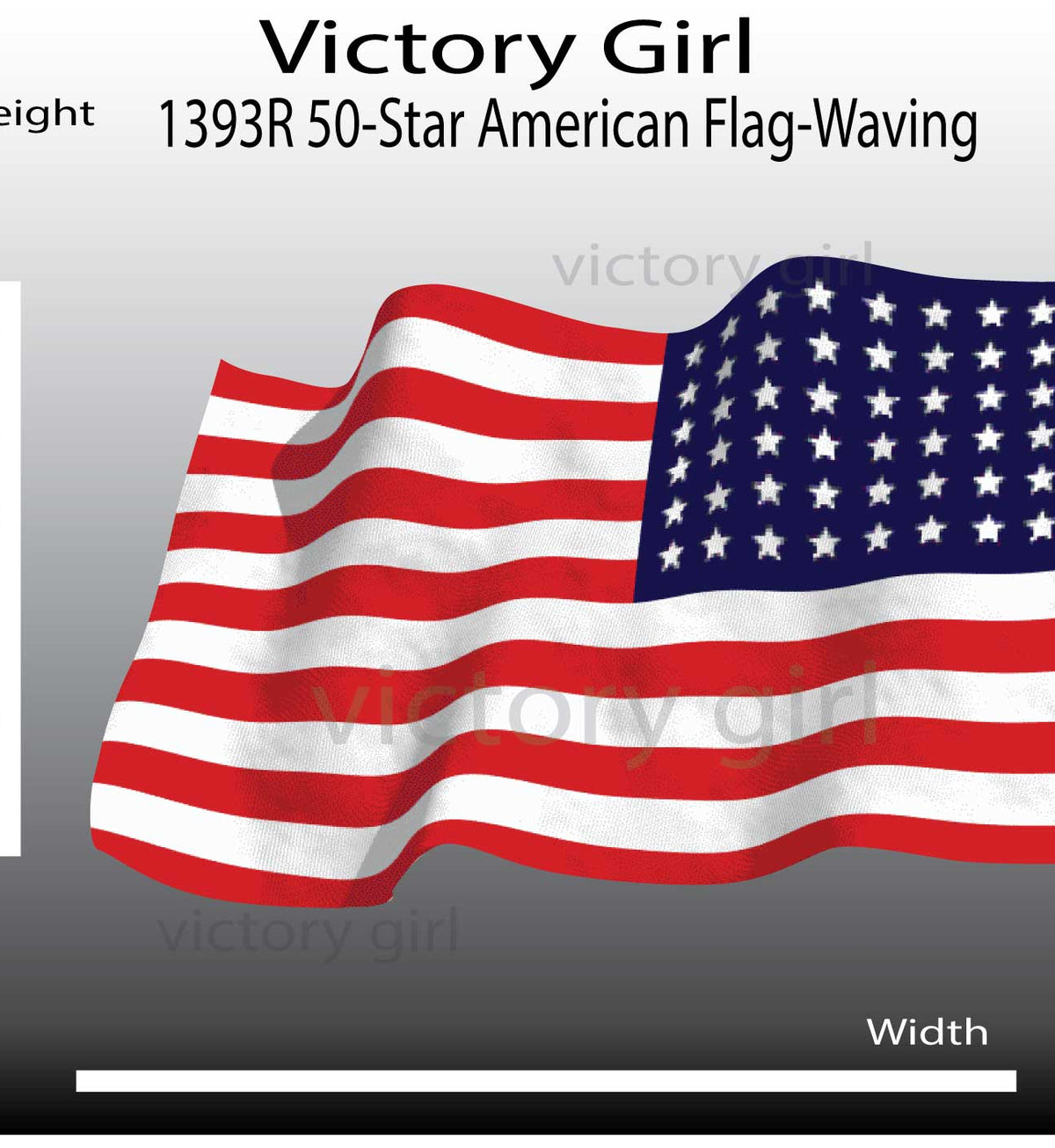48 Star American Flag-Waving Vinyl Decal Sticker