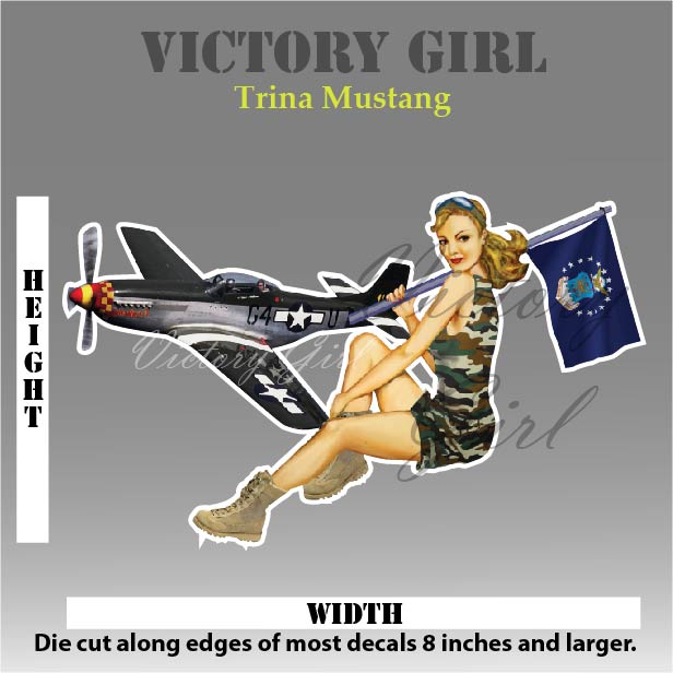 Trina Mustang Vinyl Decal Sticker