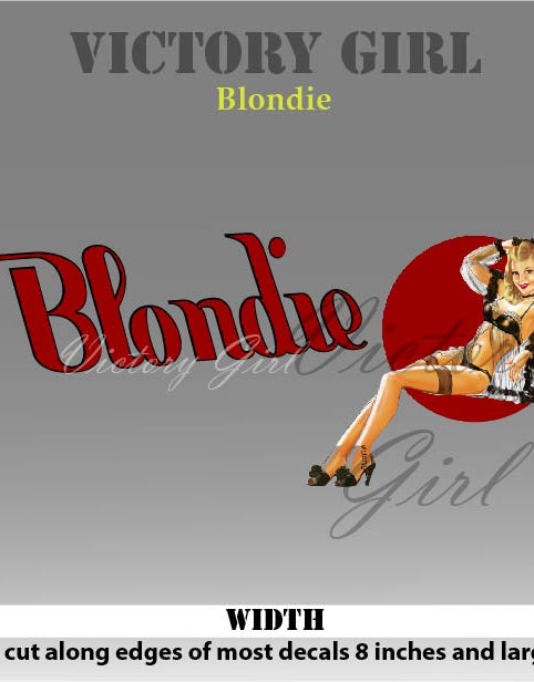 Blondie II Nose Art Vinyl Decal Sticker