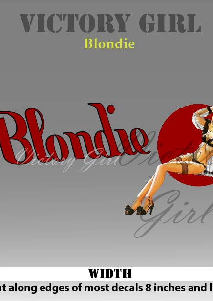 Blondie II Nose Art Vinyl Decal Sticker