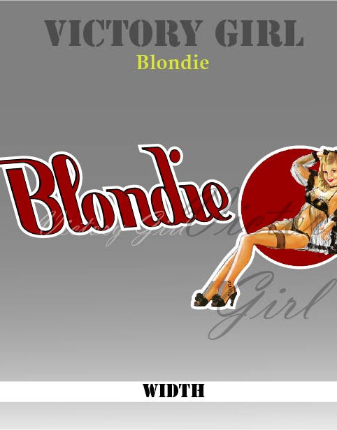 Blondie II Nose Art Vinyl Decal Sticker